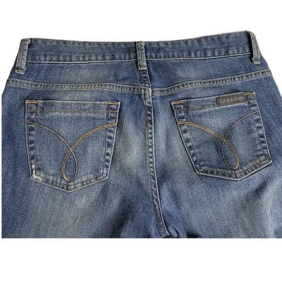 Calvin Klein Vintage Ultimate Boot Cut Denim Blue Jeans Good Size 8 - Picture 2 of 6